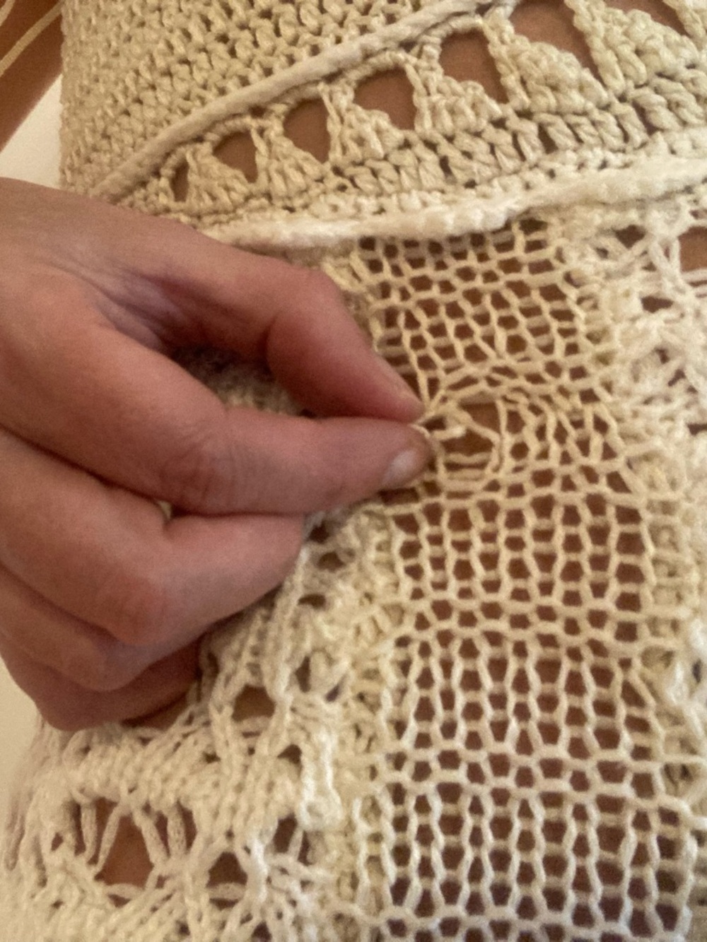 ZARA Limited Edition Cream Beige Crochet Knit Dress NWT - Picture 12 of 15